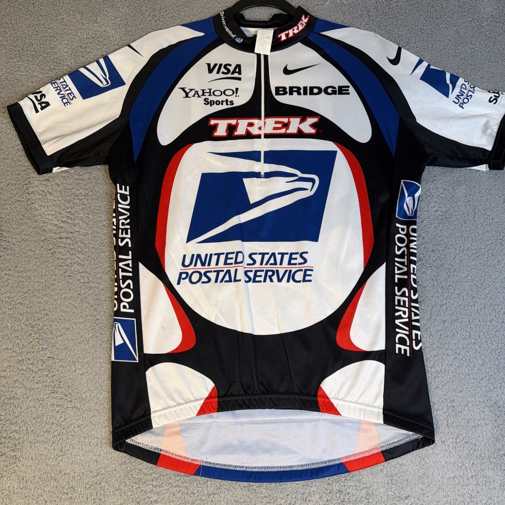 Trek US Postal Service Cycling Jersey Men's L Nike vintage with imperfection